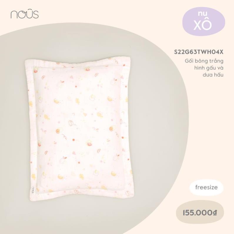 Phụ Kiện Gối Bông Cao Cấp - Gối Nu Mây Họa Tiết Nous Kích cỡ: 45x30x3(cm)
