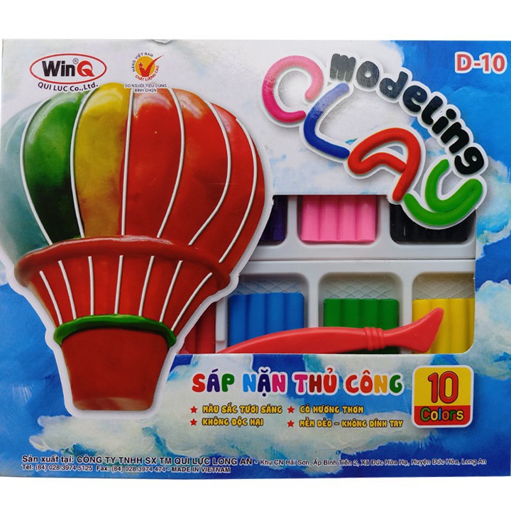 Đất sáp nặn thơm WinQ 10 màu D-10