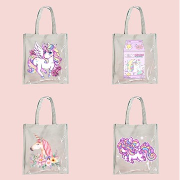 Túi tote ngựa thần PVC trong TTP26 túi tote unicorn thần tượng