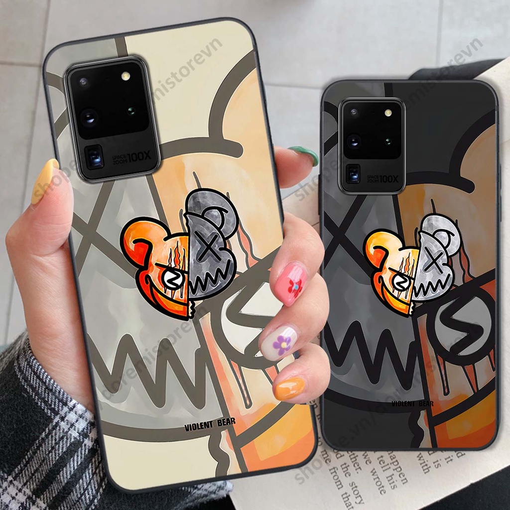 Ốp lưng Samsung S20 Ultra hình kaws, kith, bear brick nổi 3D phong cách độc đáo