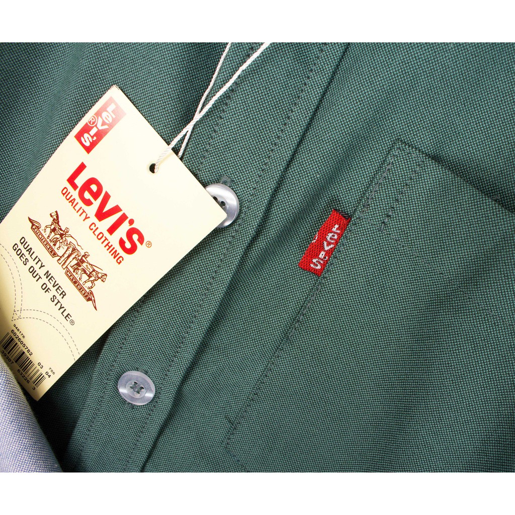 [VIDEO THẬT] Áo sơ mi nam LEVIS cao cấp ngắn tay màu xanh rêu lính vải Oxford xuất khẩu - Phong Cách Bản Lĩnh Đàn Ông | BigBuy360 - bigbuy360.vn