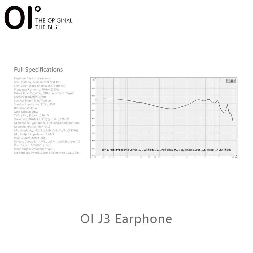 [MUMU] Tai nghe nhét tai OI J3 có dây khử tiếng ồn có micro HD
