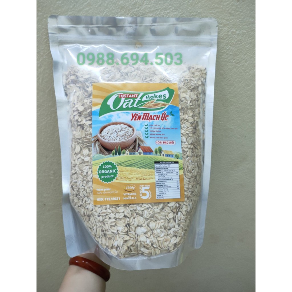 2kg yến mạch  cán mỏng