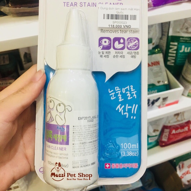 Forcans Dung dịch làm sạch mắt Hàn Quốc 100ml cho chó mèo