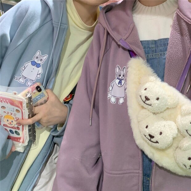 ÁO HOODIE NỮ IN HÌNH THỎ XINH KÈM MŨ CHẤT NỈ BÔNG KIỂU DÁNG ÁO HOODIE FORM RỘNG HOT HIT | BigBuy360 - bigbuy360.vn