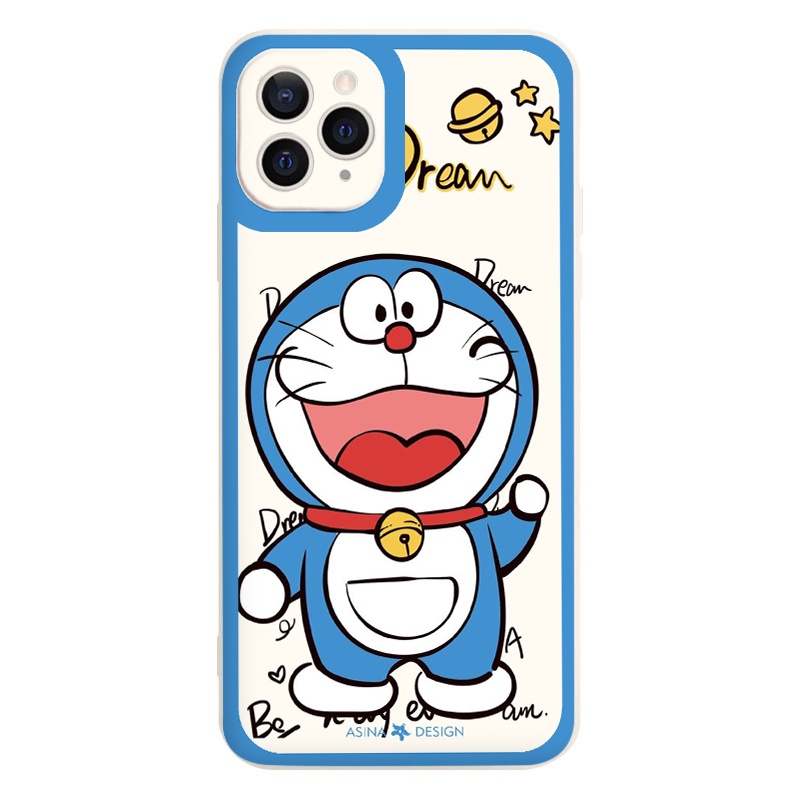 Ốp iphone cạnh vuông Do.r.ae.mon dream cho ip 6/8/7/plus/x/xr/xsmax/12 pro max/11pro max/13 pro max-nt036