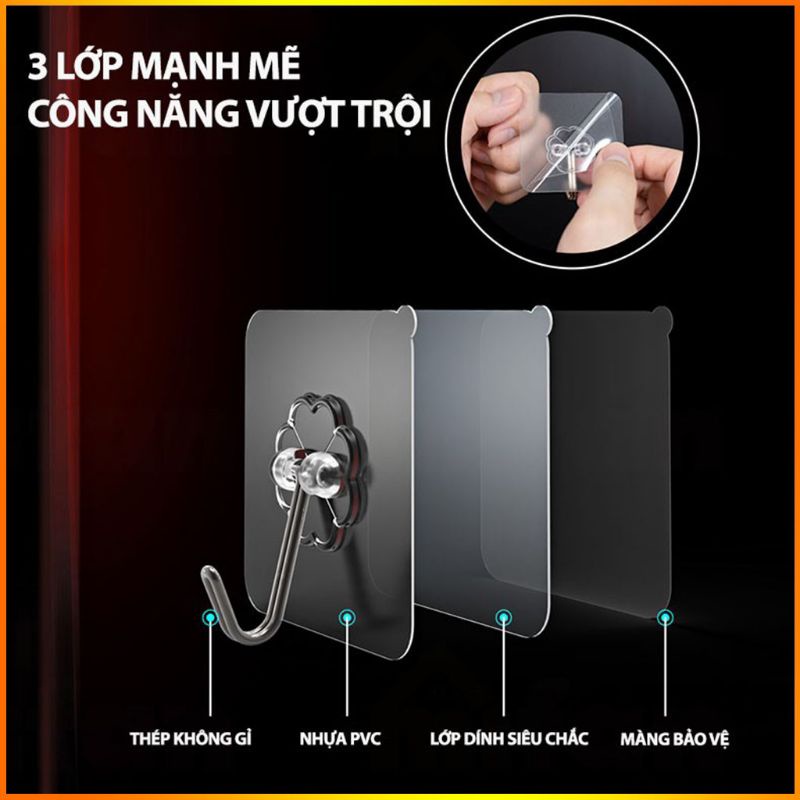 Combo 10 móc dán tường siêu dính