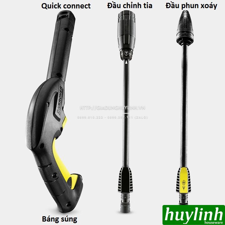 Máy xịt rửa xe áp lực cao Karcher K2 Power Control - Made Đức - Tặng 1 lít hoá chất Karcher