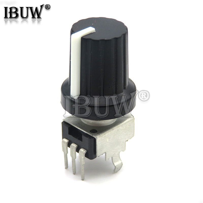 Set 5 Cặp Chiết Áp 3 Chân RV09 1K ~ 500K Ohm Cho Arduino Với Nắp Màu Vàng