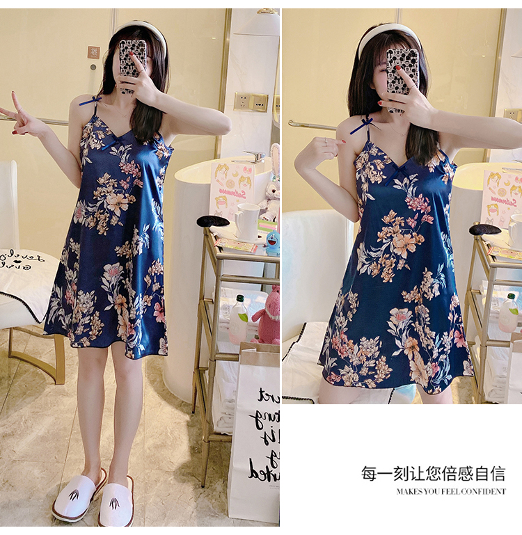 Đầm Ngủ Hai Dây Vải Lụa Có Mút Đệm Ngực Cho Nữ | BigBuy360 - bigbuy360.vn