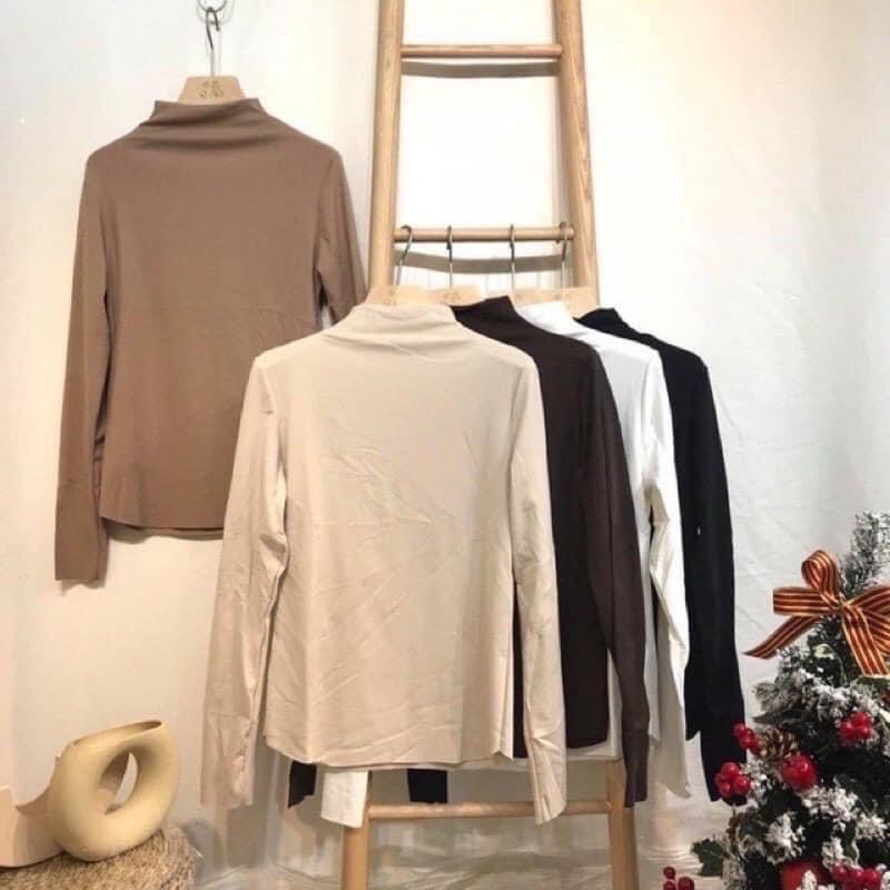 [ Mã giảm giá "HAHA01" ]Áo Thun Nữ cổ 3 phân, áo nữ giữ nhiệt cổ 3 phân chất mềm cực xịn  siêu xinh❤️