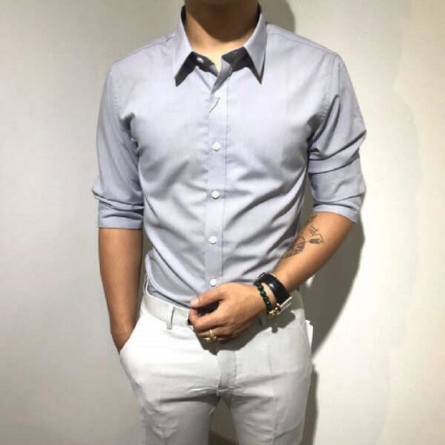 [KHÔNG NHĂN] áo sơ mi nam phong cách đơn giản lịch sự nhiều màu lựa chọn | BigBuy360 - bigbuy360.vn