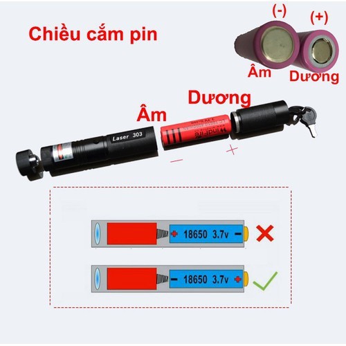 Đèn pin laser 303 - đèn laser tia xanh 303