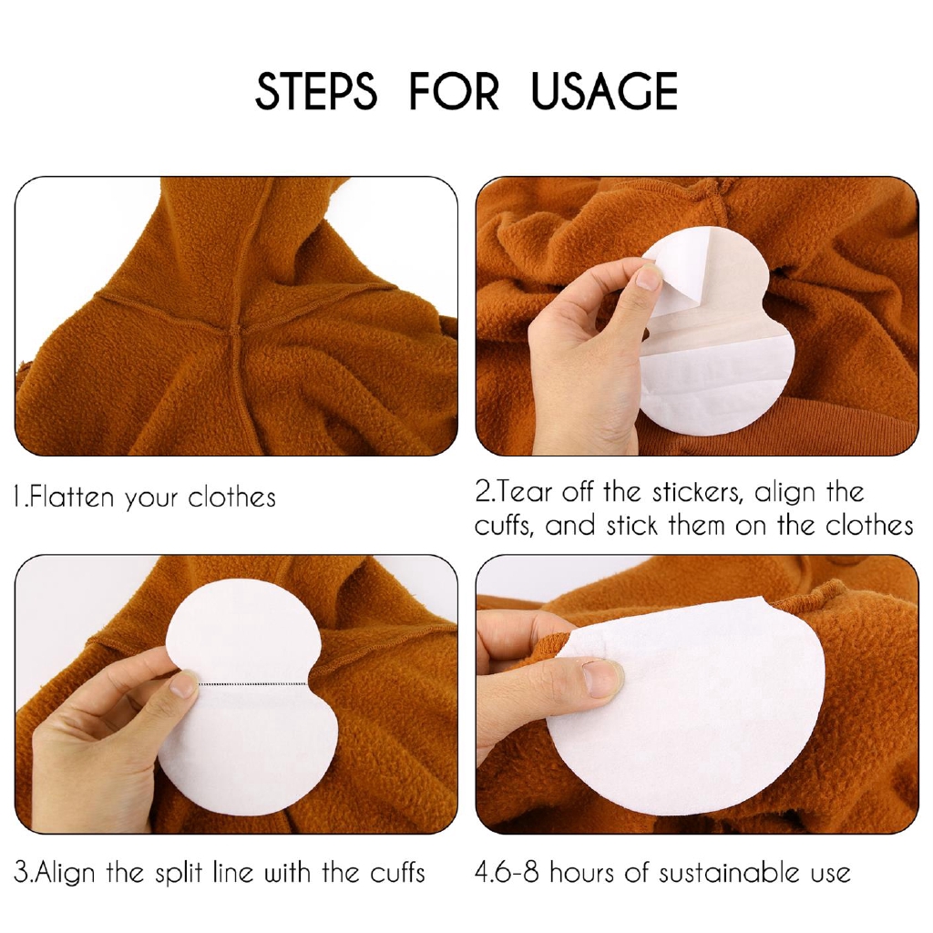10Pcs / Một gói Miếng dán vùng da dưới cánh tay thấm hút mồ hôi