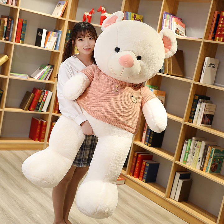 Gấu bông teddy áo len, thú bông to siêu đẹp, thú nhồi bông siêu to khổng lồ