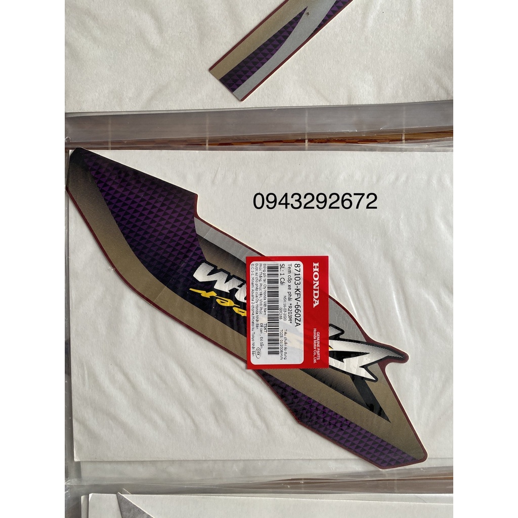 Bộ Tem Dream Màu Đỏ Honda