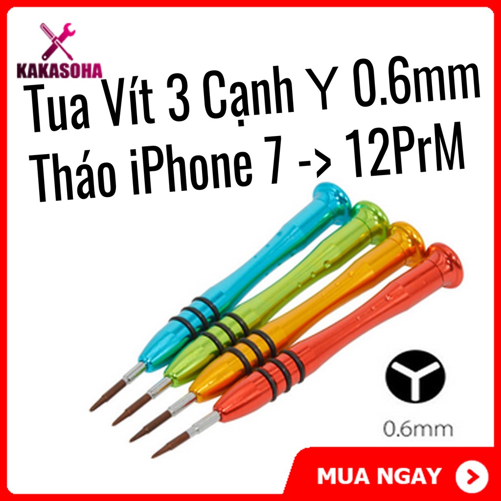 TUA VÍT 3 CẠNH, HÌNH CHỮ Y 0.6MM ĐA NĂNG THÁO MÀN HÌNH IPHONE 7 ĐẾN 11PRO MAX