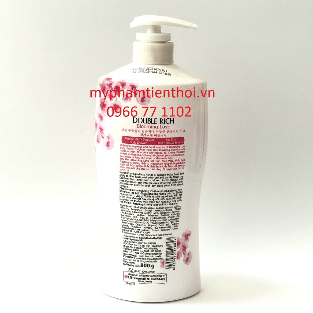 Sữa tắm Double Rich Eva’s Secret hương hoa hồng 800g