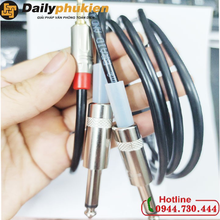 Cáp chuyển 3.5mm ra 2 đầu 6.5mm cho loa , đàn, mixer giá rẻ dailyphukien