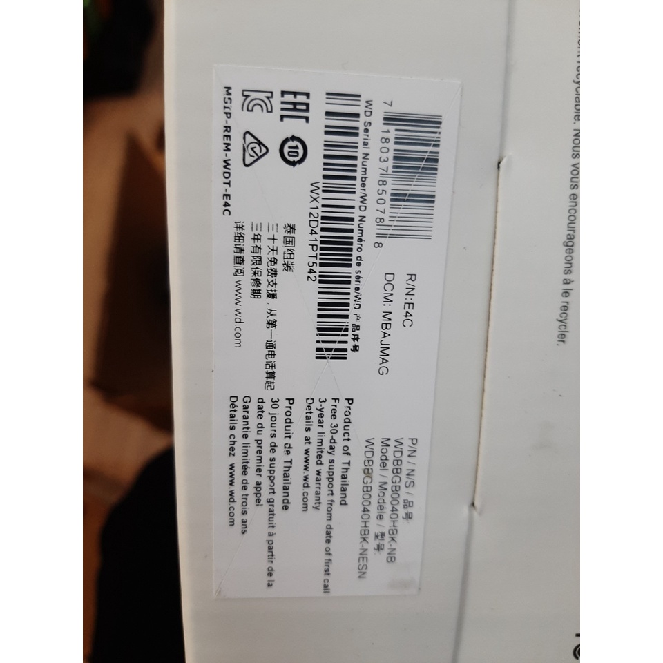 Ổ cứng ngoài HDD 3.5'' WD My Book - 4TB  - Bảo hành 24 tháng