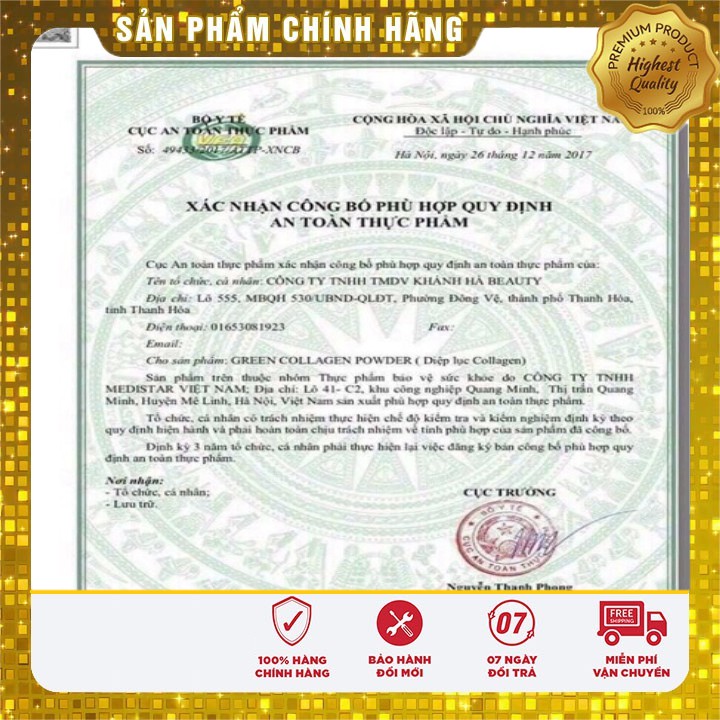 Diệp lục Collagen chính hãng 1000% | BigBuy360 - bigbuy360.vn