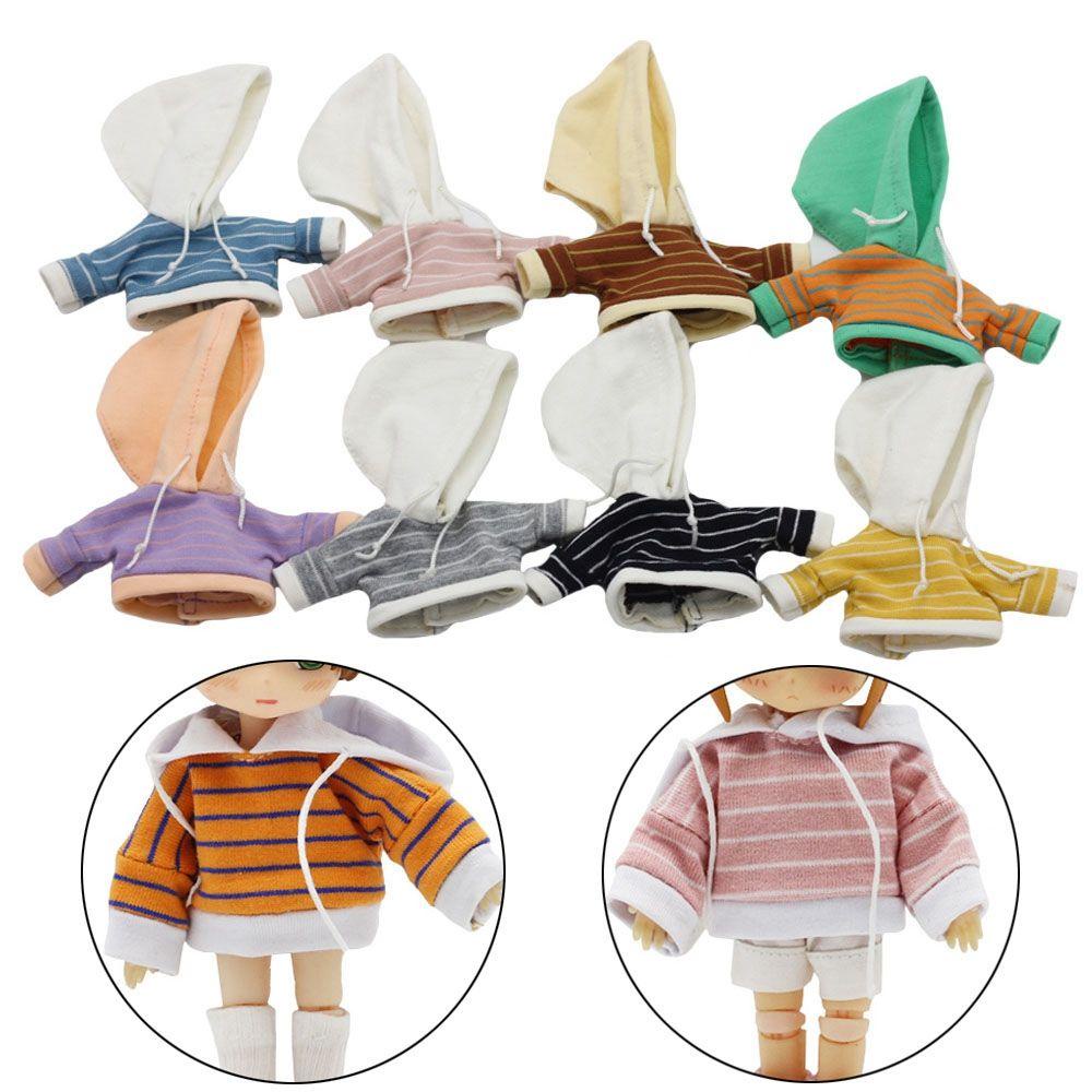 Áo Nỉ Dài Tay Sọc Ngang Màu Kẹo Cho Búp Bê 11 / 1 / 12