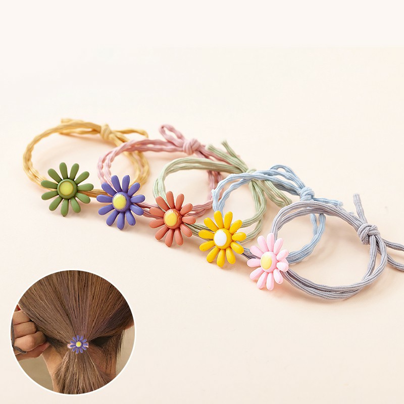 COMBO 10 Dây Cột Tóc Thời Trang Hoa Cúc Xinh Xắn Cho Nữ