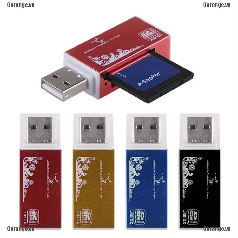 MT for Micro SD SDHC TF M2 MMC MS PRO DUO All in 1 USB 2.0 Multi Memory Card Reader BH