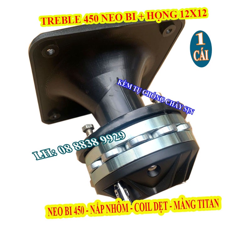 CỦ LOA TREBLE 450 NEO BI CHINA CAO CẤP NHẬP KHẨU + HỌNG 12x12 + TỤ SỊN - GIÁ 1 LOA