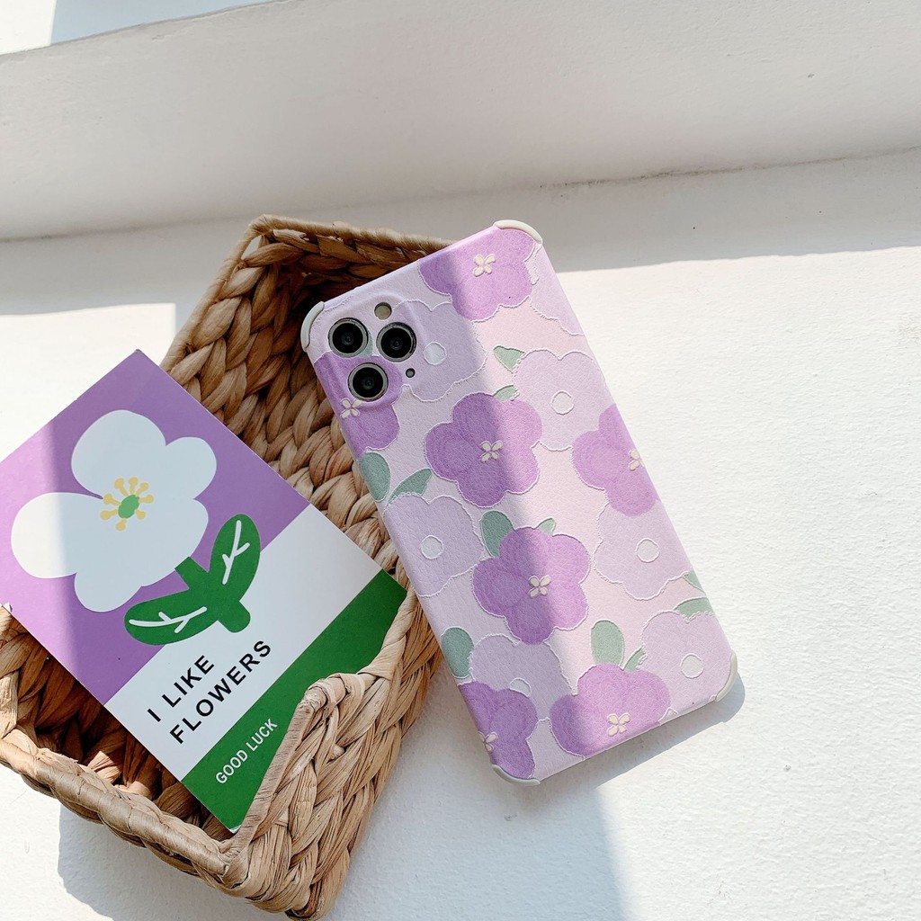 Ốp iPhone Hoa Purple iPhone 12 Pro Max/12/12 Pro/7Plus/8Plus/X/Xs Max/11/11 Pro Max - ốp iphone