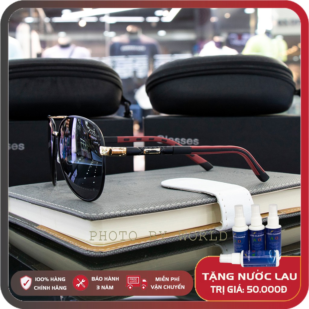 Kính mát nam cao cấp NN2 full box, bảo hành 12 tháng, tròng Polarized cường lực, chống chói