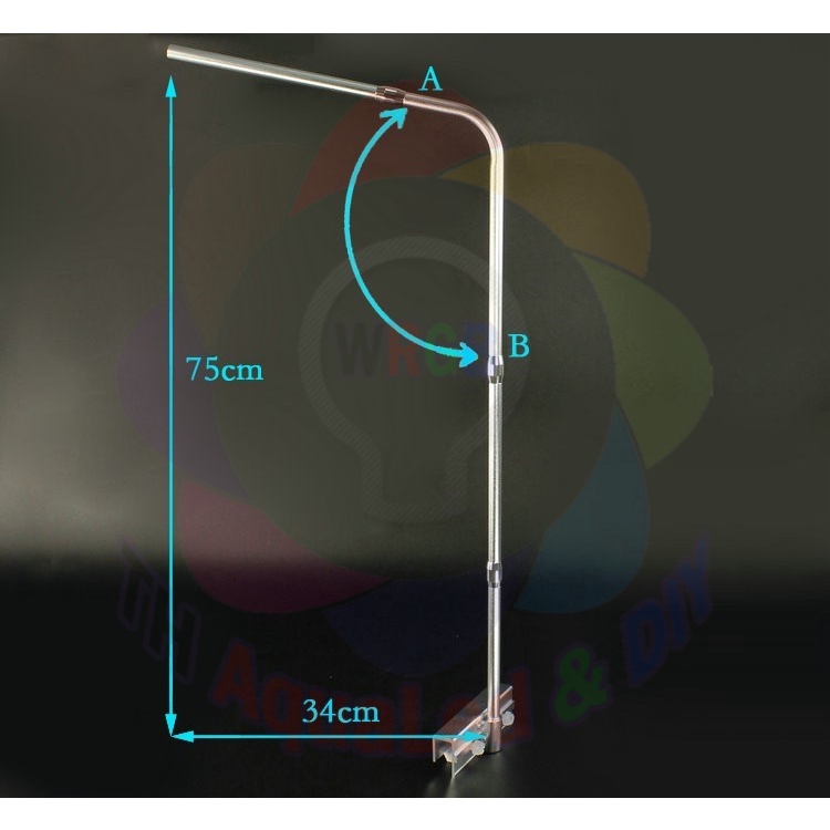 Giá treo đèn LED hồ Thủy sinh chữ L. Khuyến mãi Tặng bộ núm treo điều chỉnh và dây treo cực xịn