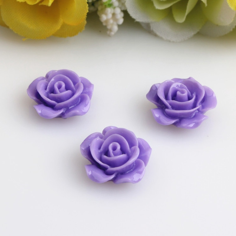 Set 50 phụ kiện trang trí hình hoa hồng xinh xắn