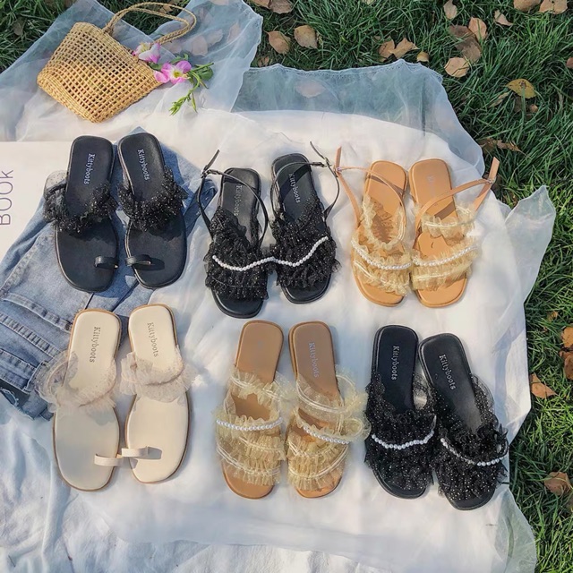 Sandal ren xỏ ngón và quai