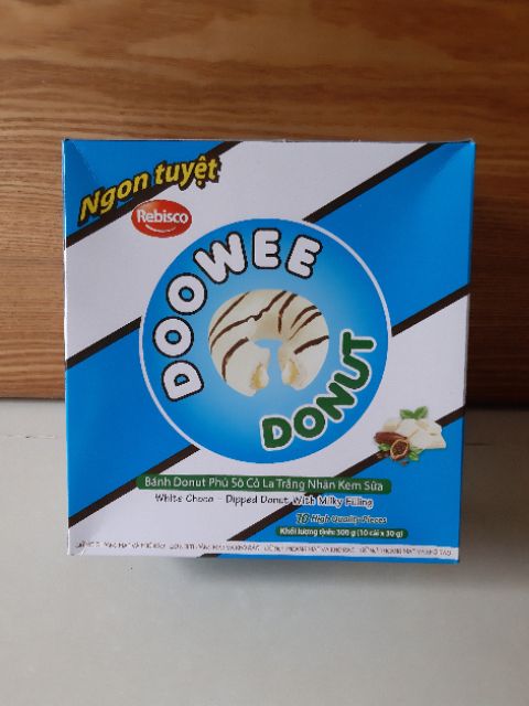 BÁNH DOOWEE DONUT I ĐỦ VỊ (SOCOLA, KEM SỮA, MỨT CAM, DÂU)I 10 Cái/ Hộp