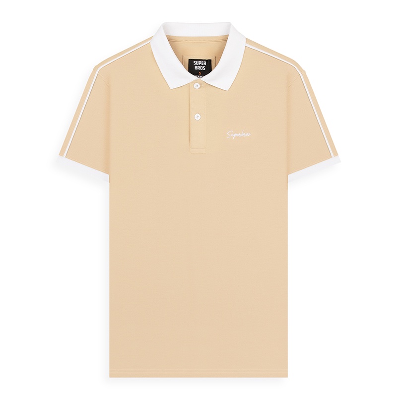 Áo polo nam phối viền vai super bros chất vải cá sấu cotton cao cấp xịn đẹp form slim fit tôn dáng, phong cách trẻ trung
