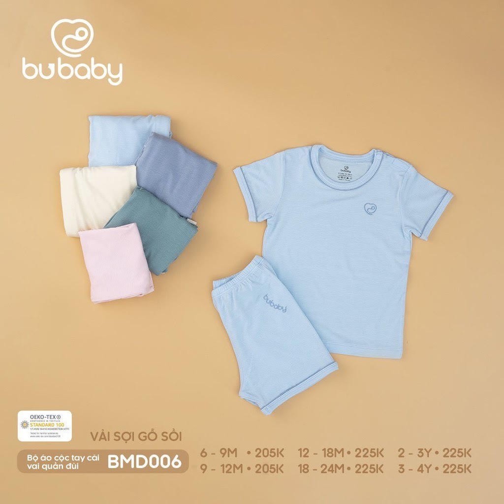 [BUBABY]Bộ áo ngắn tay cài vai, quần đùi - BuzziK