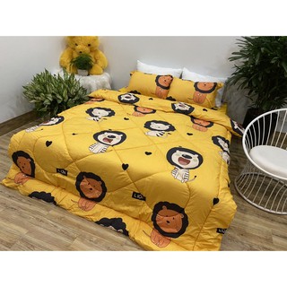 Bộ Chăn phao ga gối 4 món loại 1[2mx2m2]Nhiều mẫu lựa chọn,MẪU SƯ TỬ VÀNG