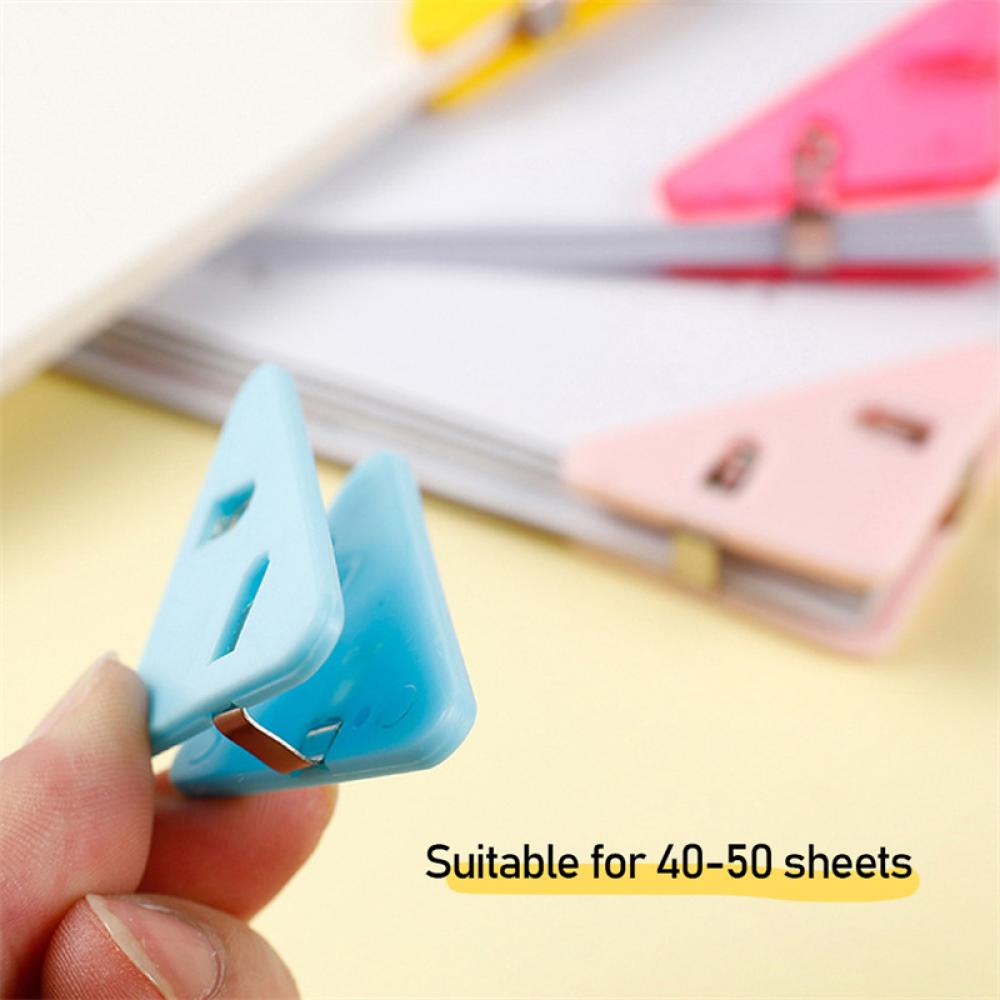 Bộ 5 Kẹp Góc Sách Hình Tam Giác Trong Suốt Dễ Thương E4I1