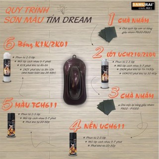 SƠN SAMURAI MÀU TÍM XE DREAM CHUẨN