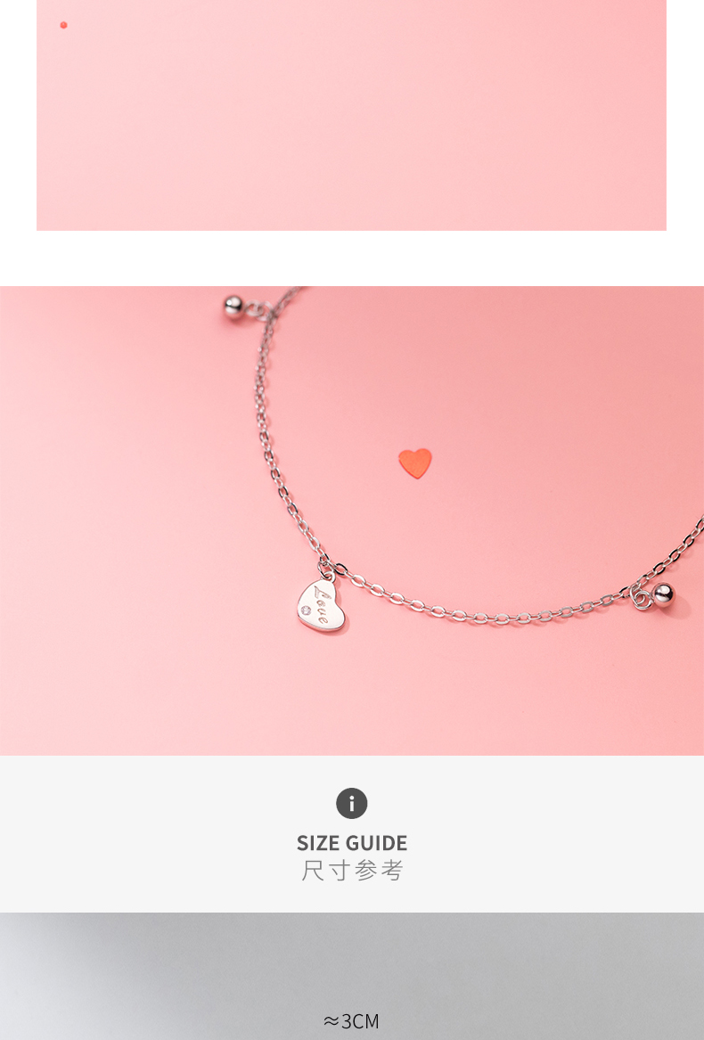 Lắc Chân Mạ Bạc 925 Thiết Kế Đơn Giản Xinh Xắn | BigBuy360 - bigbuy360.vn