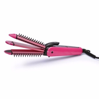 Lược điện 3 trong 1 nova NHC 8890 duỗi tóc bấm tóc uốn tóc kẹp tóc phụ kiện làm tóc sấy tóc xả tóc nhuộm tóc tạo kiểu