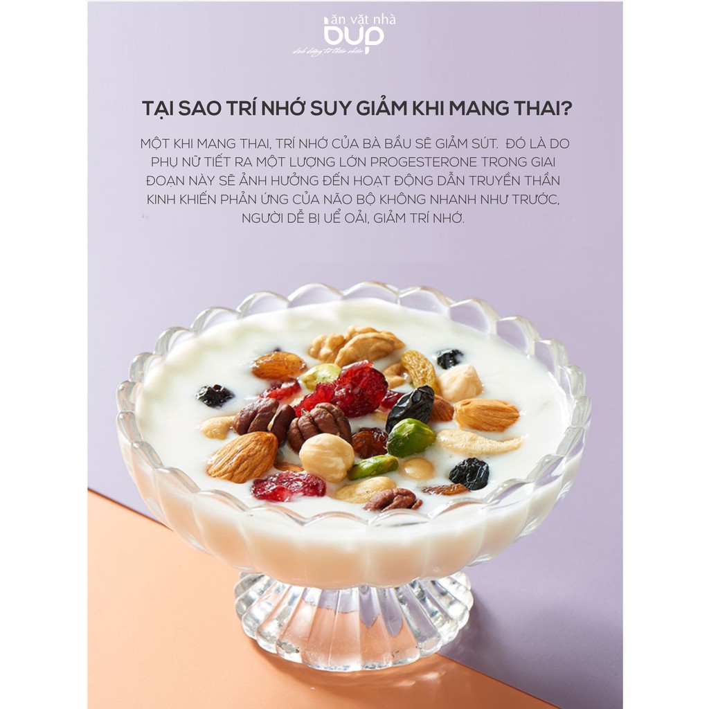 Ngũ cốc granola Hạt dinh dưỡng ăn vặt mẹ bầu 1 đến 3 tháng thai kì (vào con không vào mẹ) - ĂN VẶT NHÀ BUP