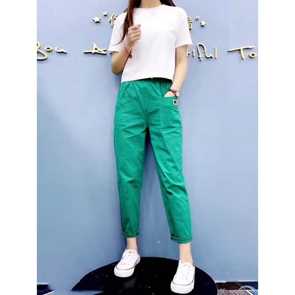 Bigsize Quần Baggy Nữ, Quần Kaki Nữ Cạp Chun có dây rút ✔ Phong Cách Trẻ Trung Sành Điệu Mẫu mới