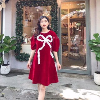 Đầm Bigsize Đỏ Tết Xinh Xắn