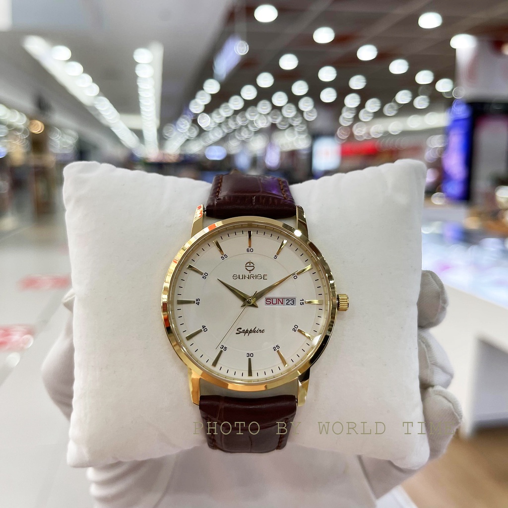 Đồng Hồ Nam Sunrise DM1216SWA B , Chính Hãng Full Box , Kính Sapphire Chống Xước , Chống Nước , Dây Da | BigBuy360 - bigbuy360.vn