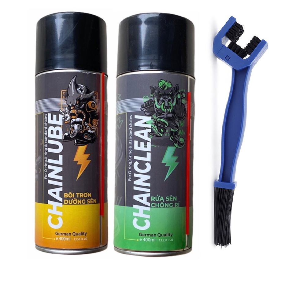 Chai xịt vệ sinh sên, xích, bảo dưỡng, bôi trơn sên SPRAYKING dùng cho xe máy, xe mô tô sên phốt cao su sên vàng exciter