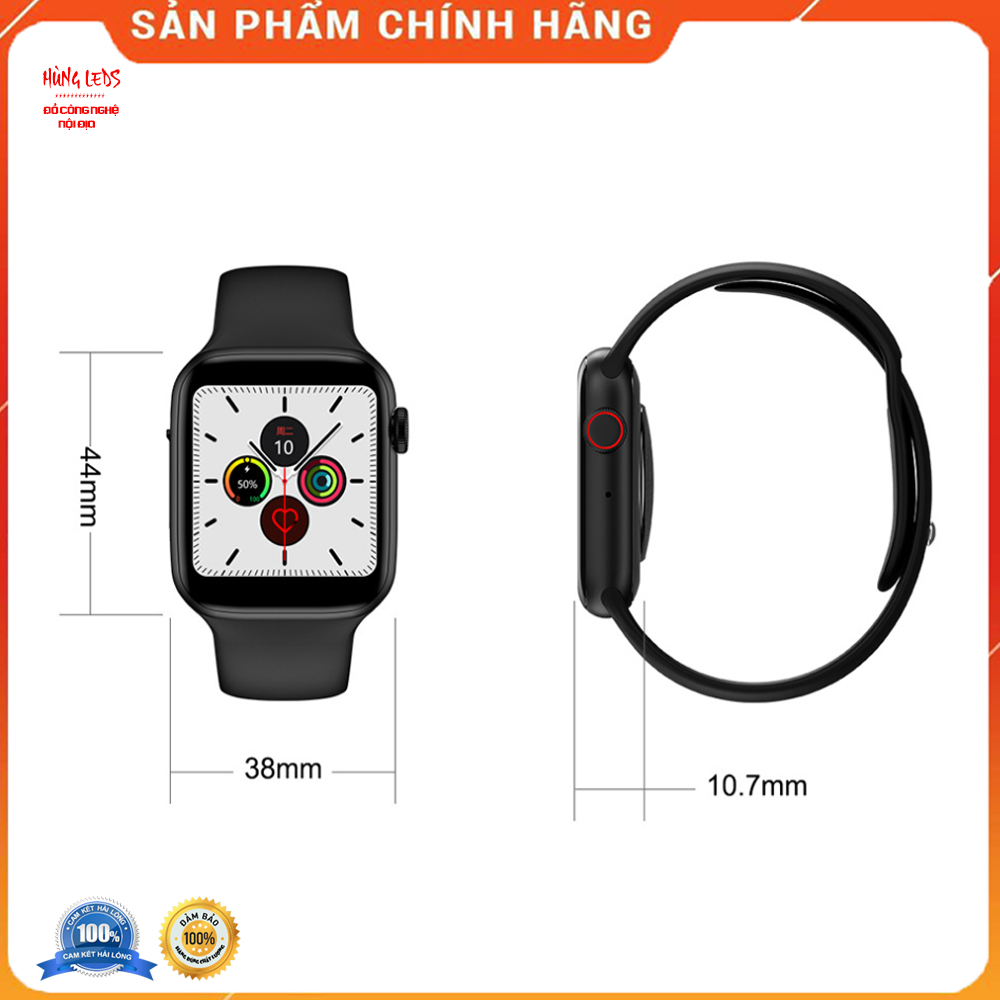 Đồng Hồ Điện Thoại Thông Minh W34 Watch Seri 5 - Đồng Hồ Kết  Nối Điện Thoại Qua Bluetooth Đo Nhịp Tim Tiện Dụng