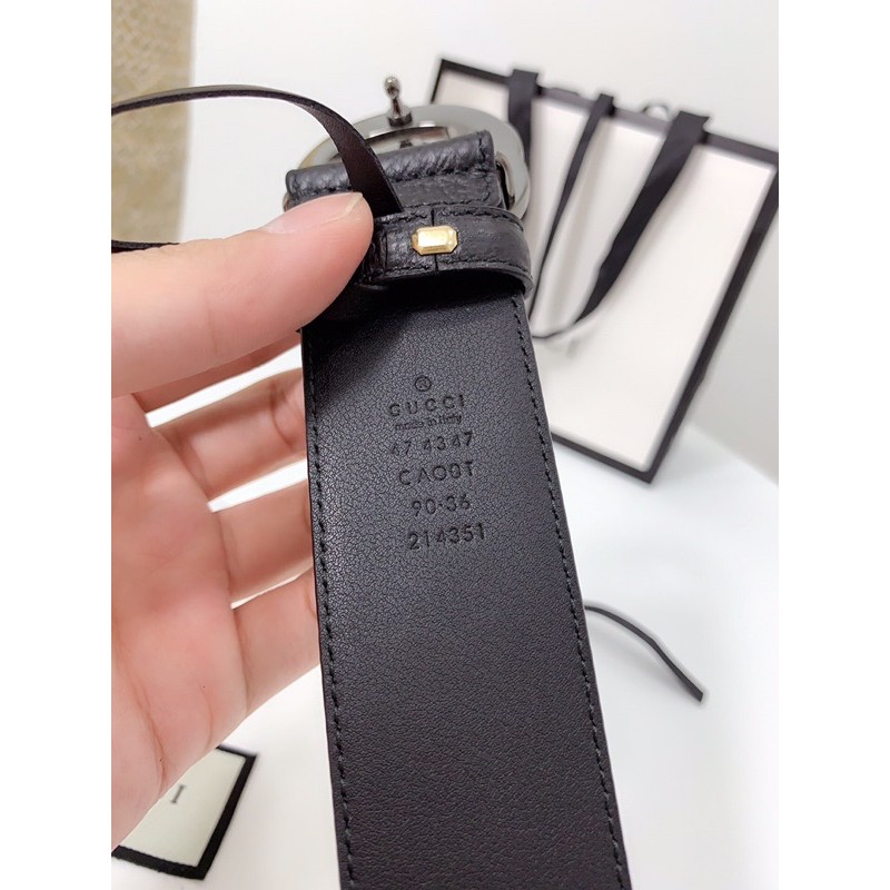 Dây lưng, Belt mặt Logo Gucci GG GC chất liệu da thật thời trang cao cấp