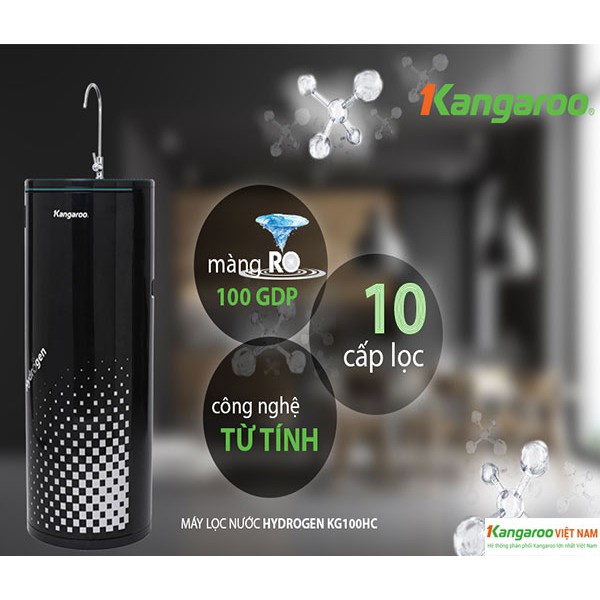 Máy lọc nước RO Hydrogen Kangaroo KG100HC 10 lõi